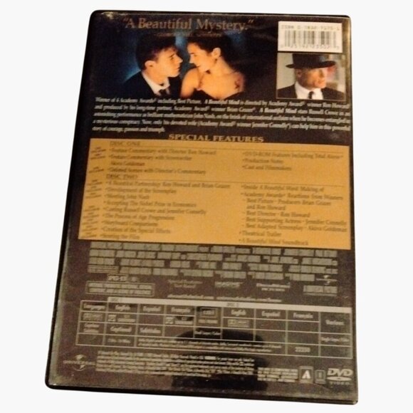 A Beautiful Mind DVD 2 Disc Awards Edition Full Screen Russell Crowe Movie - Picture 3 of 6